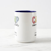 キャンプカウンセパーソナライズされたルギフト ツートーンマグカップ (中央)