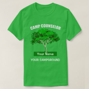 キャンプカウンセラーキャンプ場Tシャツ Tシャツ