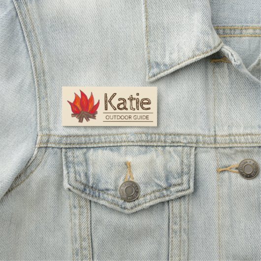 キャンプカウンセラーハイキングキャンプファイアアウトドアガイド 名札 (インサイチュ)