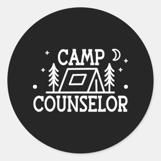 キャンプカウンセラーミニマルスタッフ ラウンドシール (正面)