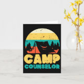キャンプカウンセラーCampingディレクターCamper Men Women D カード (黄色い花)