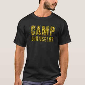 キャンプカウンセラーleopardプリントサマー先生インストゥル tシャツ