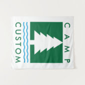 キャンプカスタムブライズビーチウィークエンド タペストリー (正面(横))