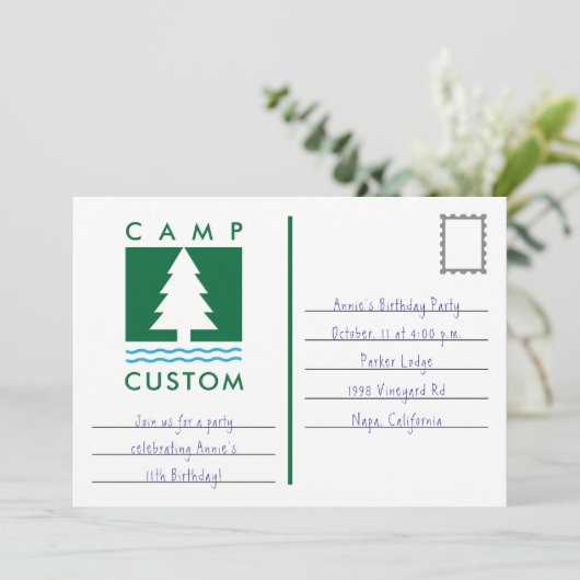 キャンプカスタム 招待状 (スタンド正面)
