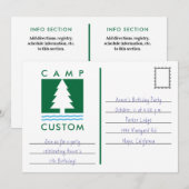 キャンプカスタム 招待状 (正面/裏面)