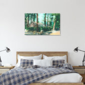 キャンプカレーオープンエアダイニングルームのビュー キャンバスプリント (インサイチュ (寝室))