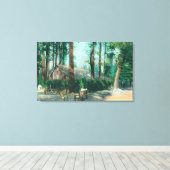 キャンプカレーオープンエアダイニングルームのビュー キャンバスプリント (インサイチュ (ウッドフロア))