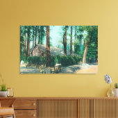 キャンプカレーオープンエアダイニングルームのビュー キャンバスプリント (インサイチュ (リビング))