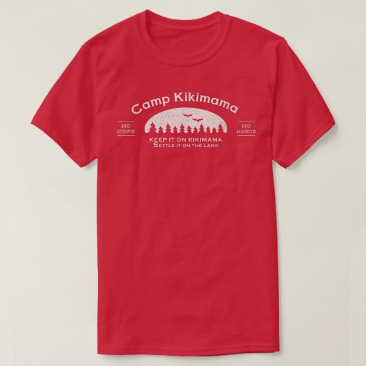 キャンプキキ保マイットオンキママ引用文 Tシャツ (デザイン正面)