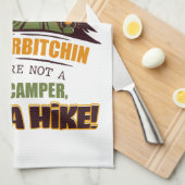 キャンプキッチルビッチンハッピーキャンパーへようこそ キッチンタオル (四つ折り)