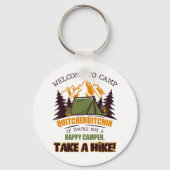 キャンプキッチルビッチンハッピーキャンパーへようこそ キーホルダー (正面)