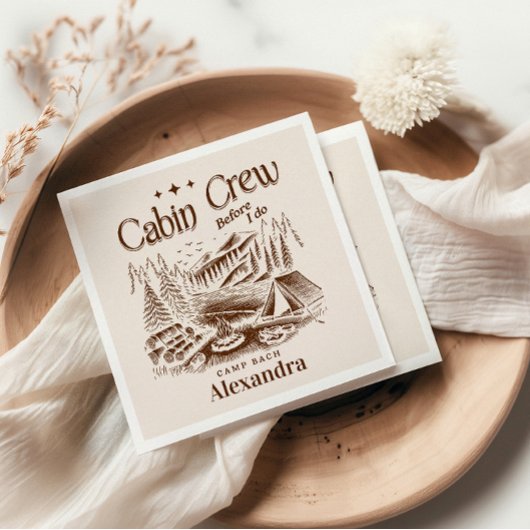 キャンプキャビンクルーズウィークバチェロレッテ スタンダードカクテルナプキン