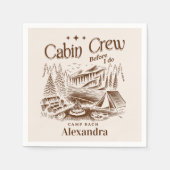 キャンプキャビンクルーズウィークバチェロレッテ スタンダードカクテルナプキン (正面)