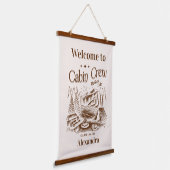 キャンプキャビンクルーズウィークバチェロレッテ 吊り下げ型タペストリー (傾斜あり)