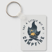 キャンプキャンパカッコいいーキャンプファイアアンダースターズマウンテンズ キーホルダー (正面)