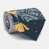 キャンプキャンパカッコいいーキャンプファイアアンダースターズマウンテンズ ネクタイ (ロール)