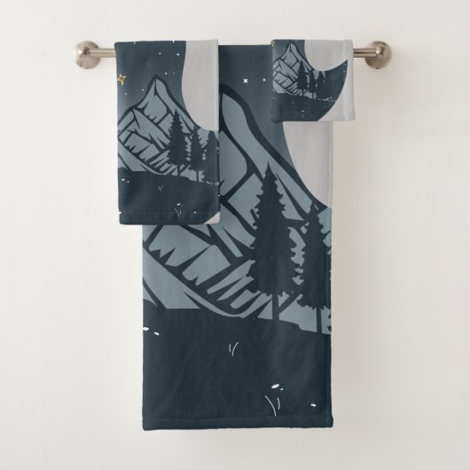 キャンプキャンパカッコいいーキャンプファイアアンダースターズマウンテンズ バスタオルセット (インサイチュ)