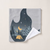 キャンプキャンパカッコいいーキャンプファイアアンダースターズマウンテンズ バスタオルセット (ウォッシュタオル)