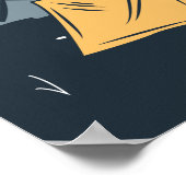 キャンプキャンパカッコいいーキャンプファイアアンダースターズマウンテンズ ポスター (角)