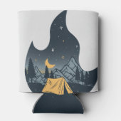 キャンプキャンパカッコいいーキャンプファイアアンダースターズマウンテンズ 缶クーラー (裏面)