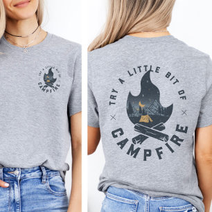 キャンプキャンパカッコいいーキャンプファイアアンダースターズマウンテンズ Tシャツ