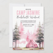 キャンプキャンピングウィークエンドバチェロレッテ 招待状 (正面)