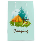 キャンプキャンプデザイン抱き枕 ミディアムペーパーバッグ (正面)