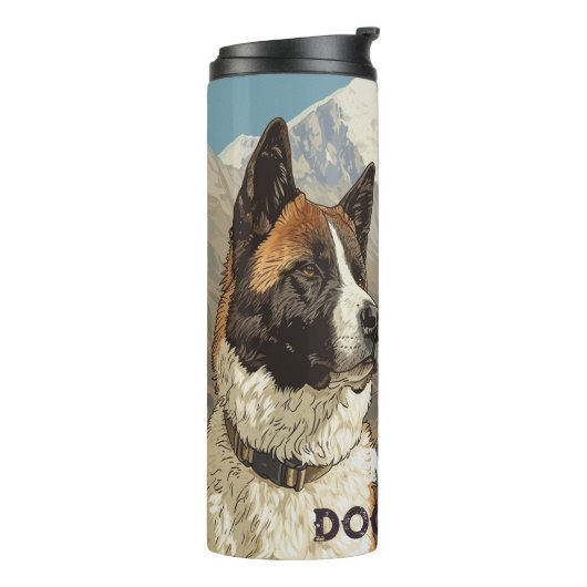 キャンプキャンプ場でアメリカの秋田テールをパーソナライズ タンブラー (回転左)