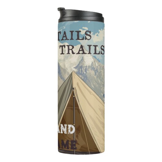キャンプキャンプ場でアメリカの秋田テールをパーソナライズ タンブラー (回転右)