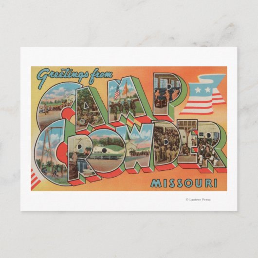 キャンプクラウダー,ミズーリ – ラージレターシーン ポストカード (正面)