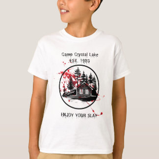 キャンプクリスタル楽しむレイクユスライ Tシャツ