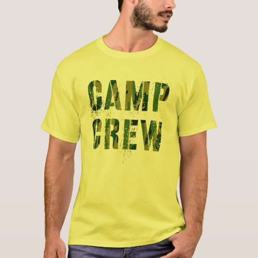 キャンプクルー迷彩柄サマースタッフカウンセラー軍隊202 Tシャツ (正面)