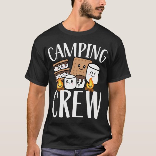 キャンプクルー・スモア・キャンプファイア・グループ・チーム Tシャツ (正面)
