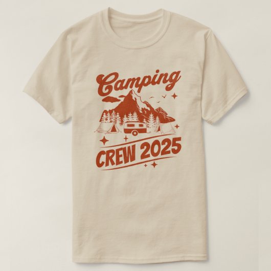 キャンプクルー 2025 キャンプ愛好家 Tシャツ (デザイン正面)