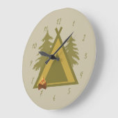 キャンプクロック ラージ壁時計 (傾斜)