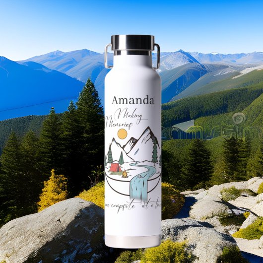 キャンプクールリングメモリ名の追加 ウォーターボトル