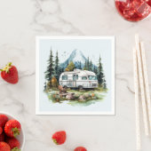 キャンプクールリング愛好家パーティー スタンダードカクテルナプキン (インサイチュ)