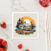 キャンプクールリング愛好家パーティー スタンダードカクテルナプキン (インサイチュ)