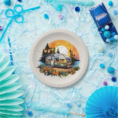 キャンプクールリング愛好家パーティー ペーパープレート (パーティー)