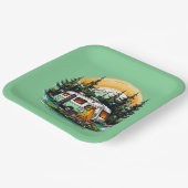 キャンプクールリング愛好家パーティー ペーパープレート (傾斜あり)