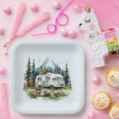 キャンプクールリング愛好家パーティー ペーパープレート (パーティー)