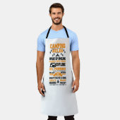 キャンプクールルはワードアートをルール エプロン (着用した状態)