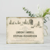 キャンプグランドイラストレーションキャンピング婚約パーティ 招待状 (スタンド正面)