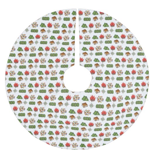 キャンプコンパステントズモーレススリープバッグ火災 ブラッシュドポリエステルツリースカート (正面)