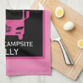 キャンプサイトの女王 キッチンタオル (四つ折り)