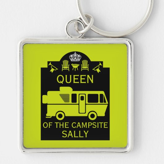 キャンプサイトの女王 キーホルダー (正面)