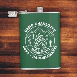 キャンプサイトグリーンホワイトキャンプカスタムバチェロレッテ フラスク