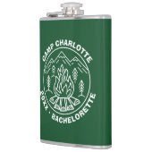 キャンプサイトグリーンホワイトキャンプカスタムバチェロレッテ フラスク (左)
