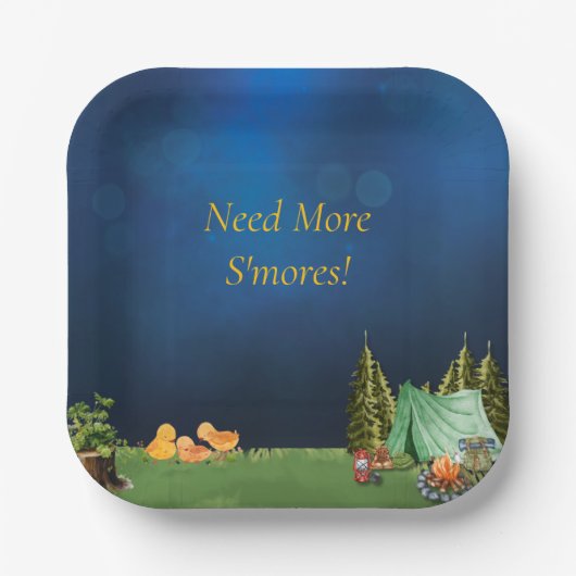 キャンプサイトスクエアプレート ペーパープレート (正面)