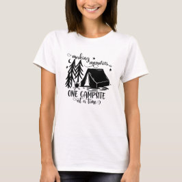 キャンプサイトテントで思い出作り Tシャツ